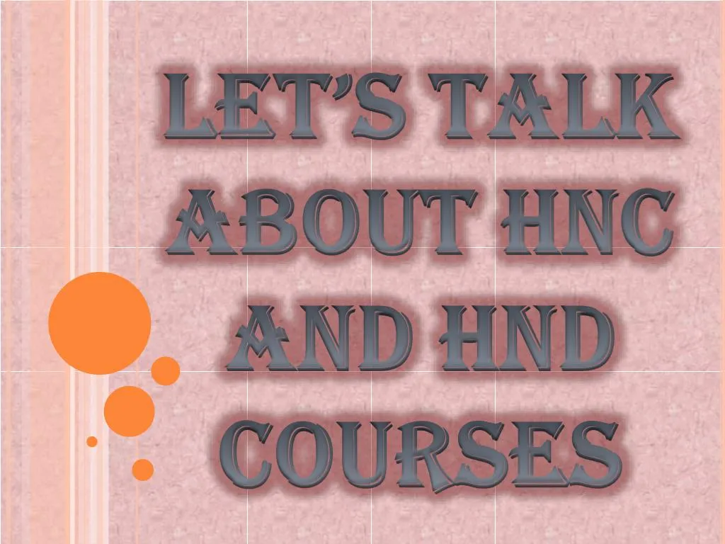 let s talk about hnc and hnd courses