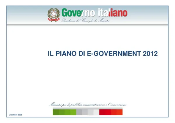 il piano di e government 2012