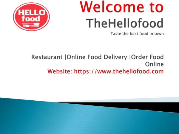 Thehellofood Order Food Online Hyderabad - HelloFood