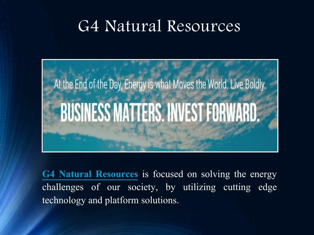 g4 natural resources