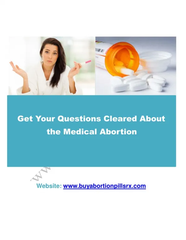 Get Your Questions Cleared About the Medical Abortion