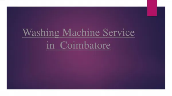 Tips for Best Washing Machine Service