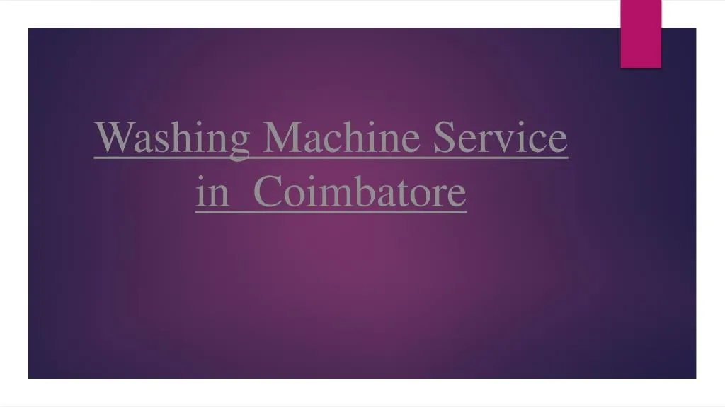 washing machine service in coimbatore