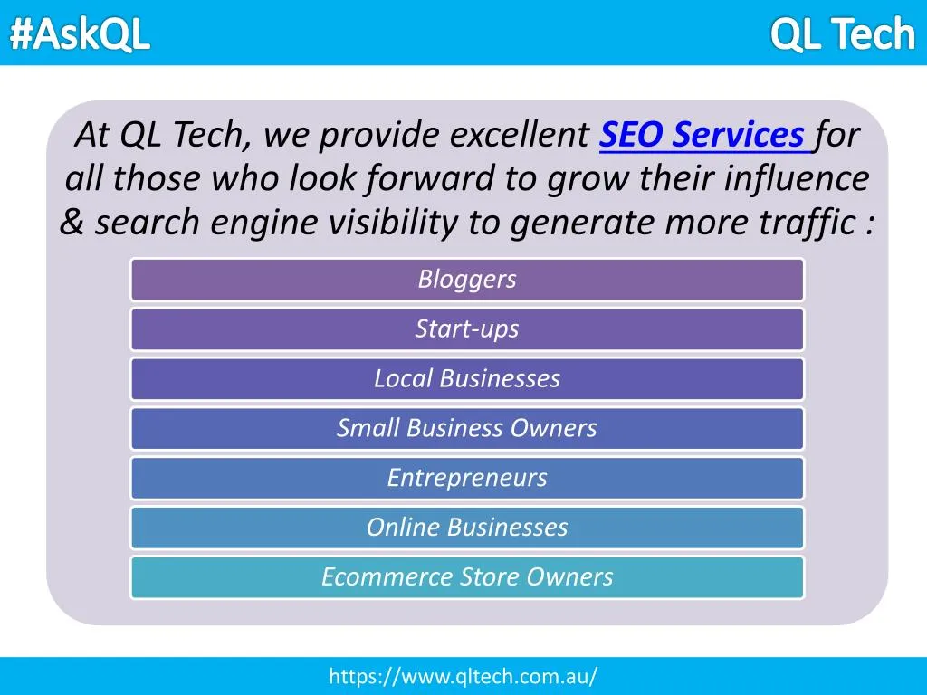 at ql tech we provide excellent seo services