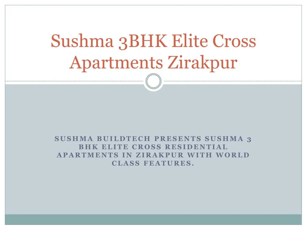 sushma 3bhk elite cross apartments zirakpur