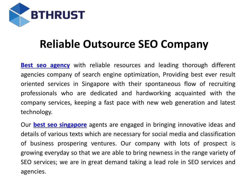 reliable outsource seo company