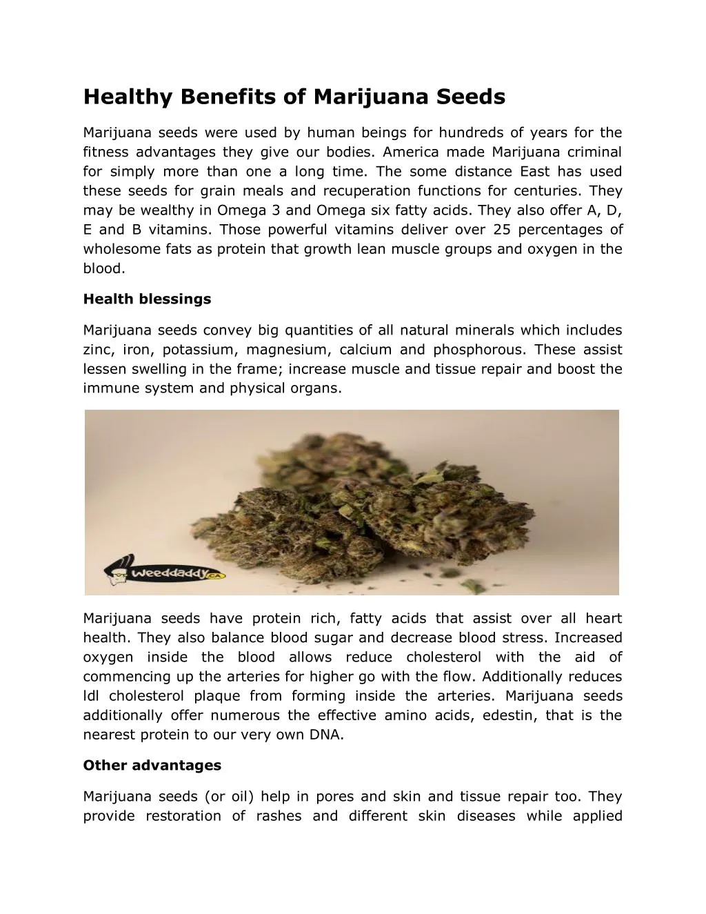 healthy benefits of marijuana seeds