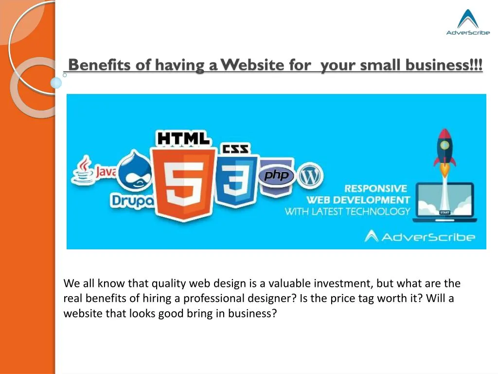benefits of having a website for your small business