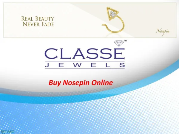 Buy nosepin online only at Classe Jewels