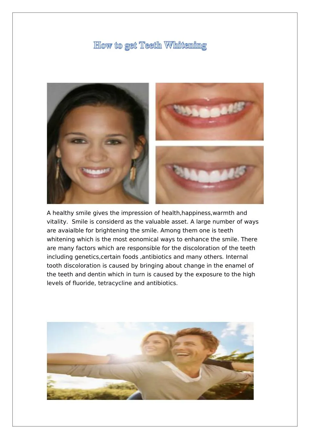 a healthy smile gives the impression of health