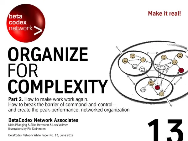 Organize for Complexity, part II (BetaCodex13)
