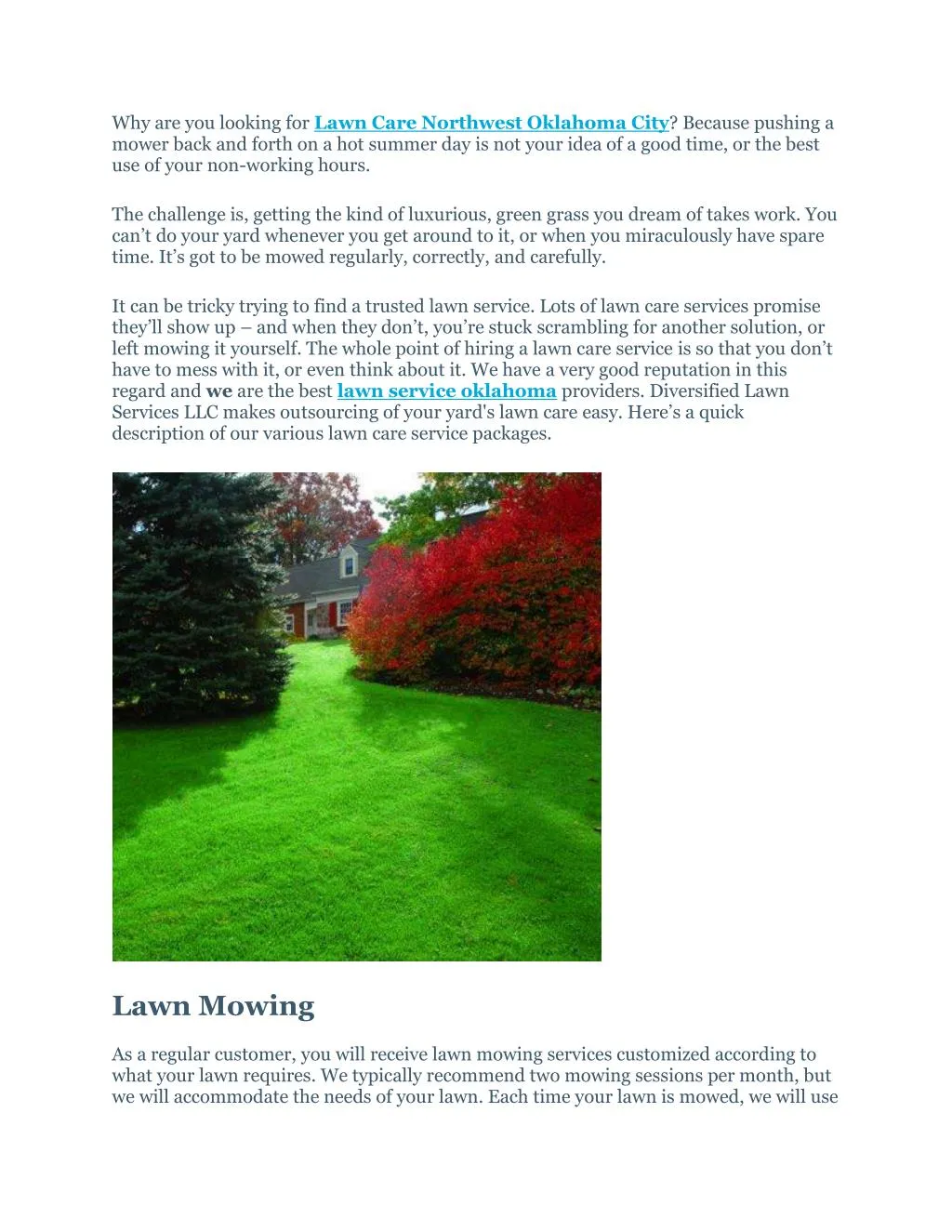 why are you looking for lawn care northwest