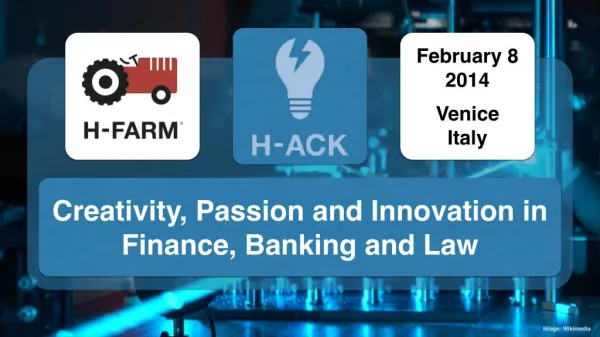 Creativity, Passion and Innovation in Finance, Banking and Law