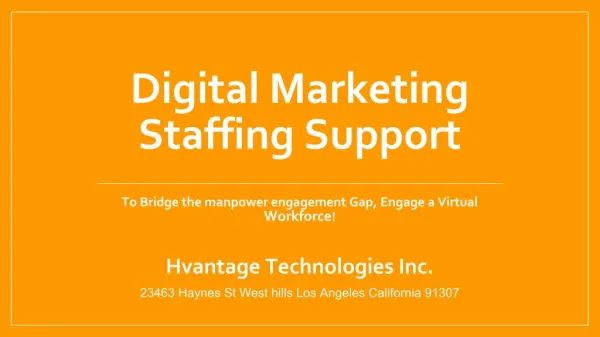 Digital Marketing Staffing Support