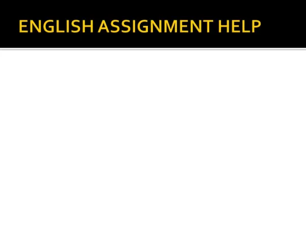 English assignment help