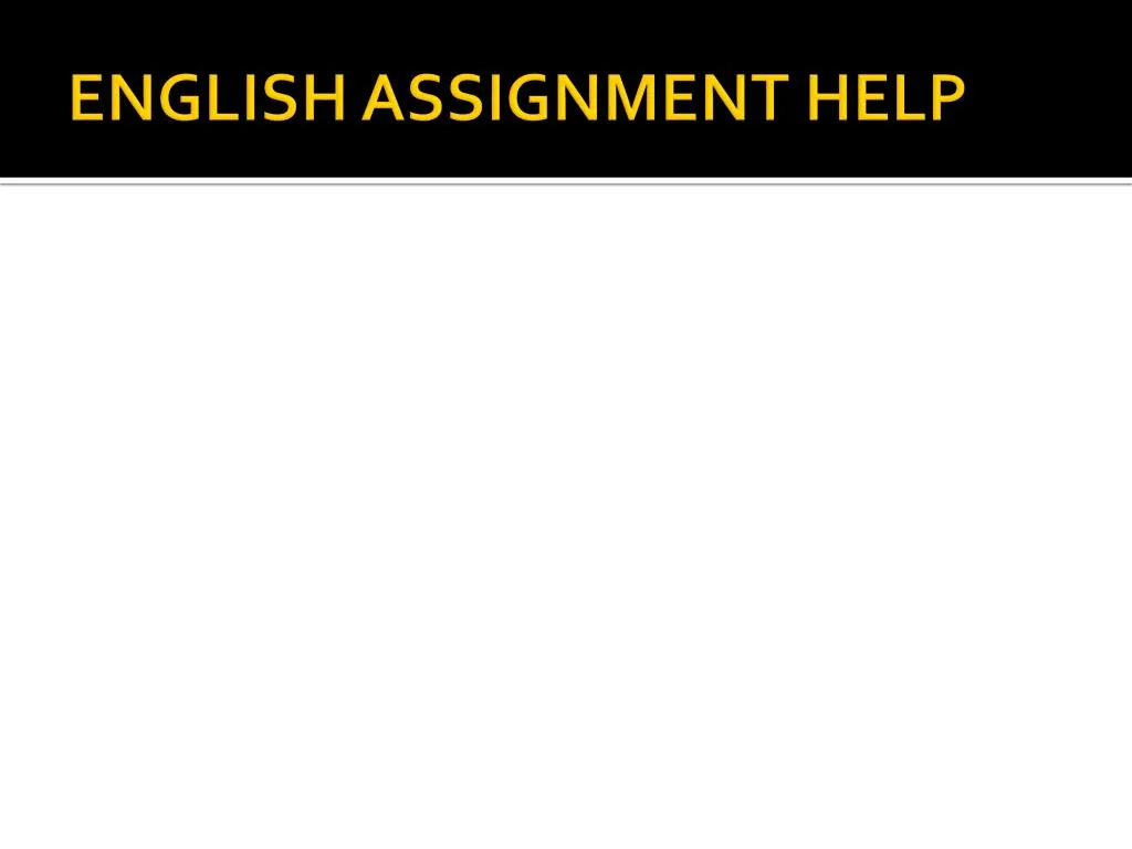 english assignment help