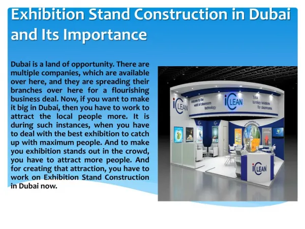 EXHIBITION STALL DESIGNING IN DUBAI
