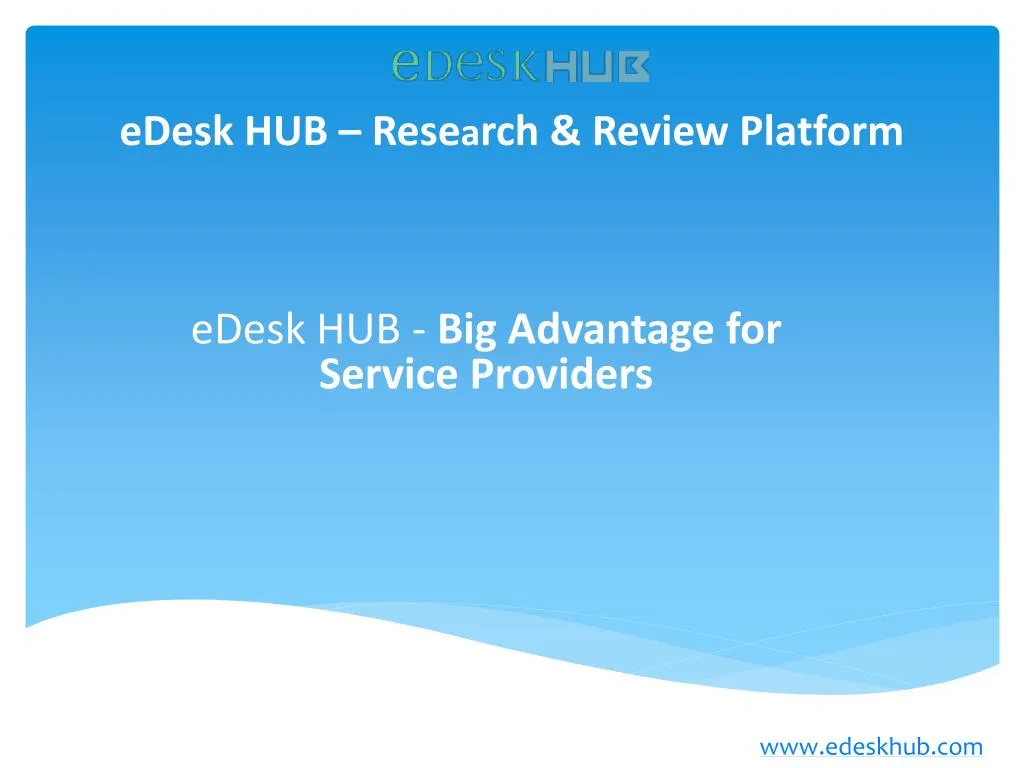 edesk hub rese a rch review platform