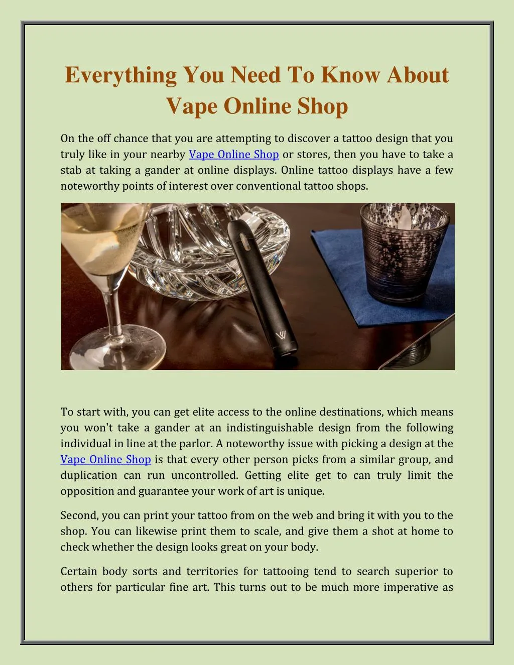 everything you need to know about vape online shop
