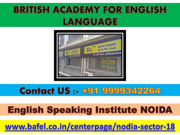 English Coaching NOIDA - BAFEL