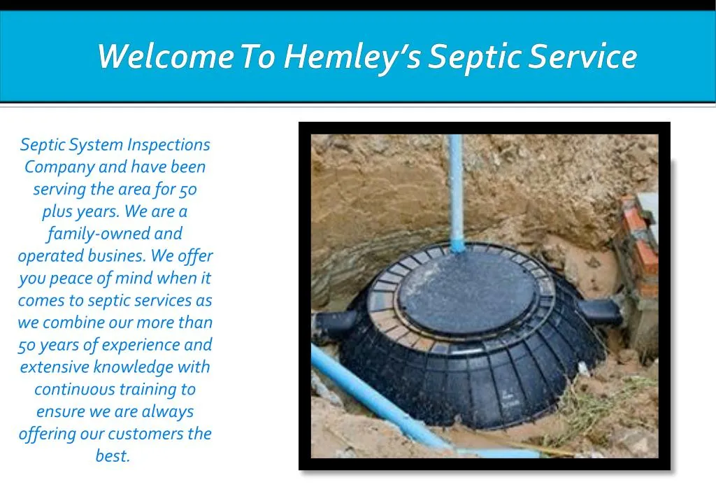 welcome to hemley s septic service