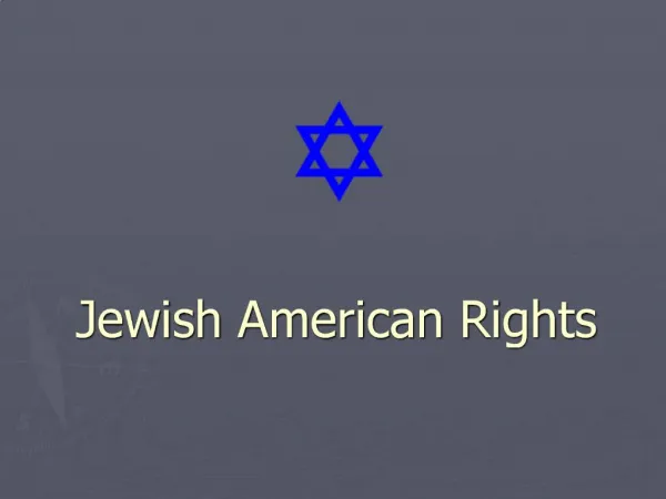 Jewish American Rights
