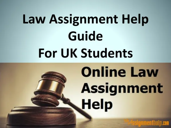 Law Assignment Help Guide For UK Students