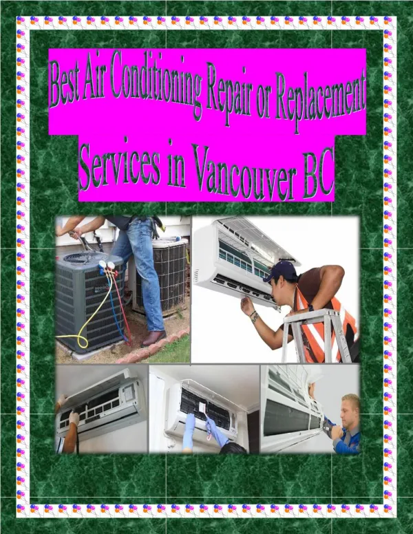 Best Air Conditioning Repair or Replacement Services in Vancouver BC