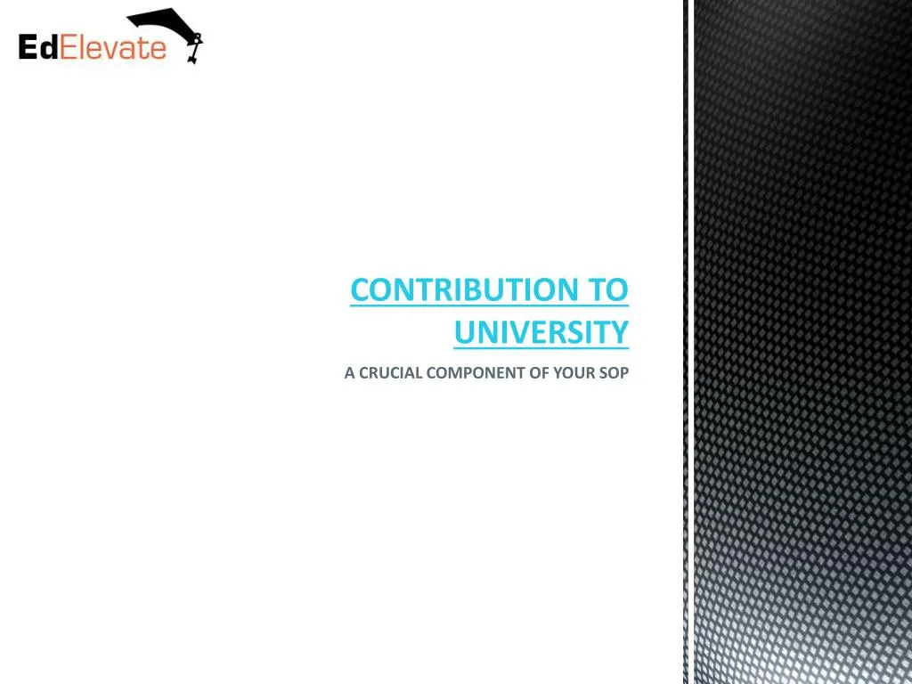 contribution to university