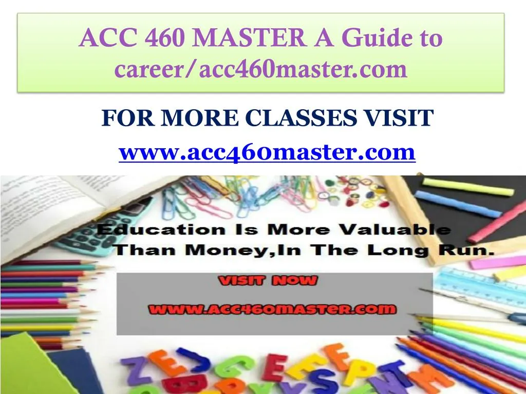acc 460 master a guide to career acc460master com
