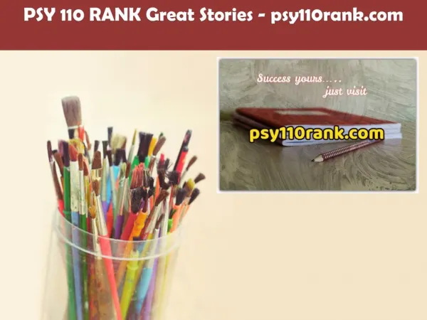 PSY 110 RANK Great Stories /psy110rank.com