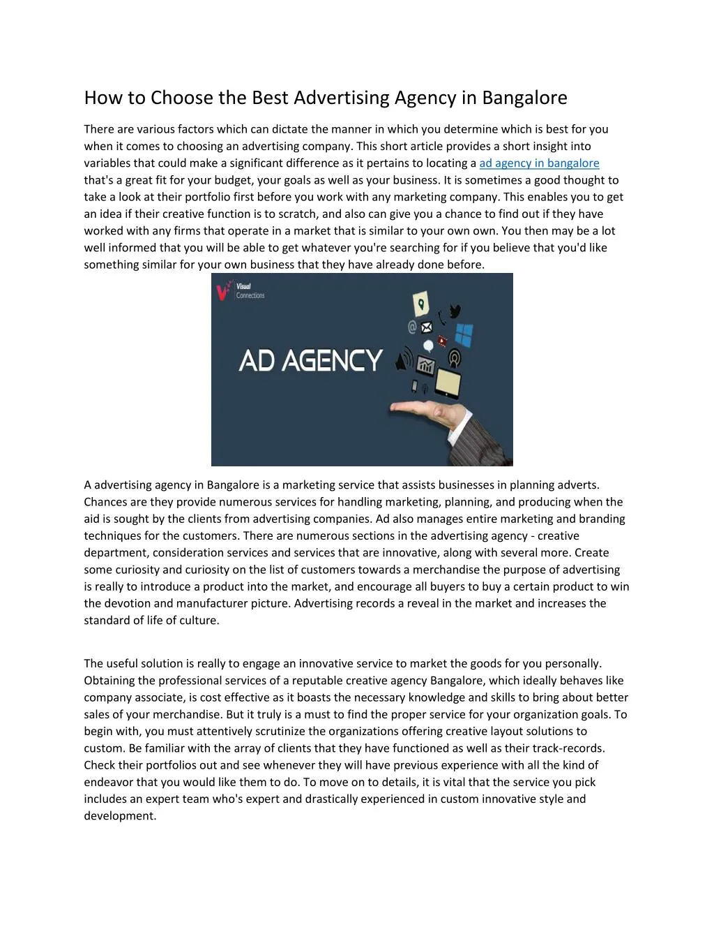 how to choose the best advertising agency