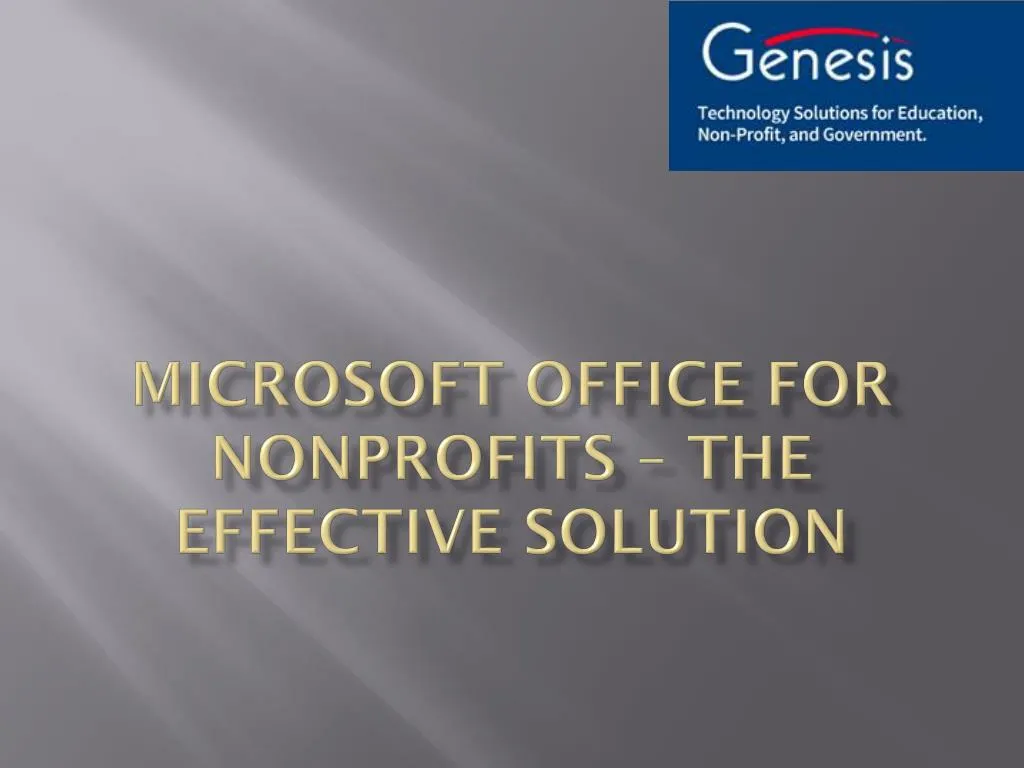 microsoft office for nonprofits the effective solution