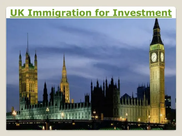 Tier 1 Investment Visa UK