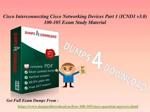 Verified Cisco 100-105 Exam Questions - 100-104 Dumps PDF Dumps4Download.us