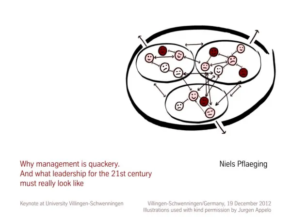 Why management is quackery. Keynote by Niels Pflaeging at HFU Business School (Villingen-Schwenningen/D)