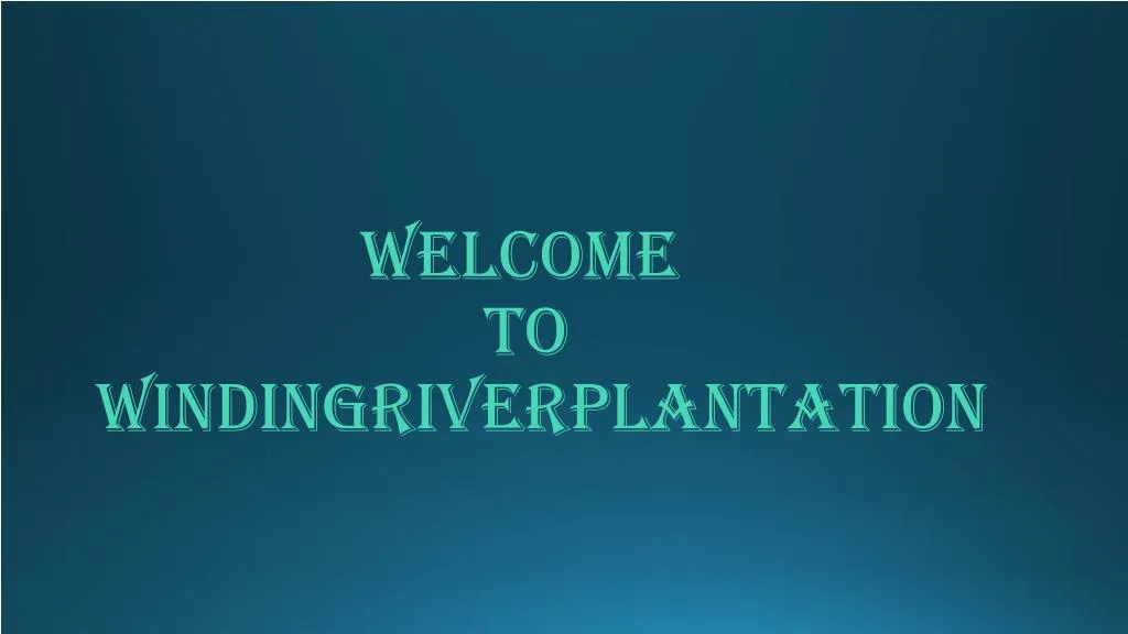 welcome to windingriverplantation