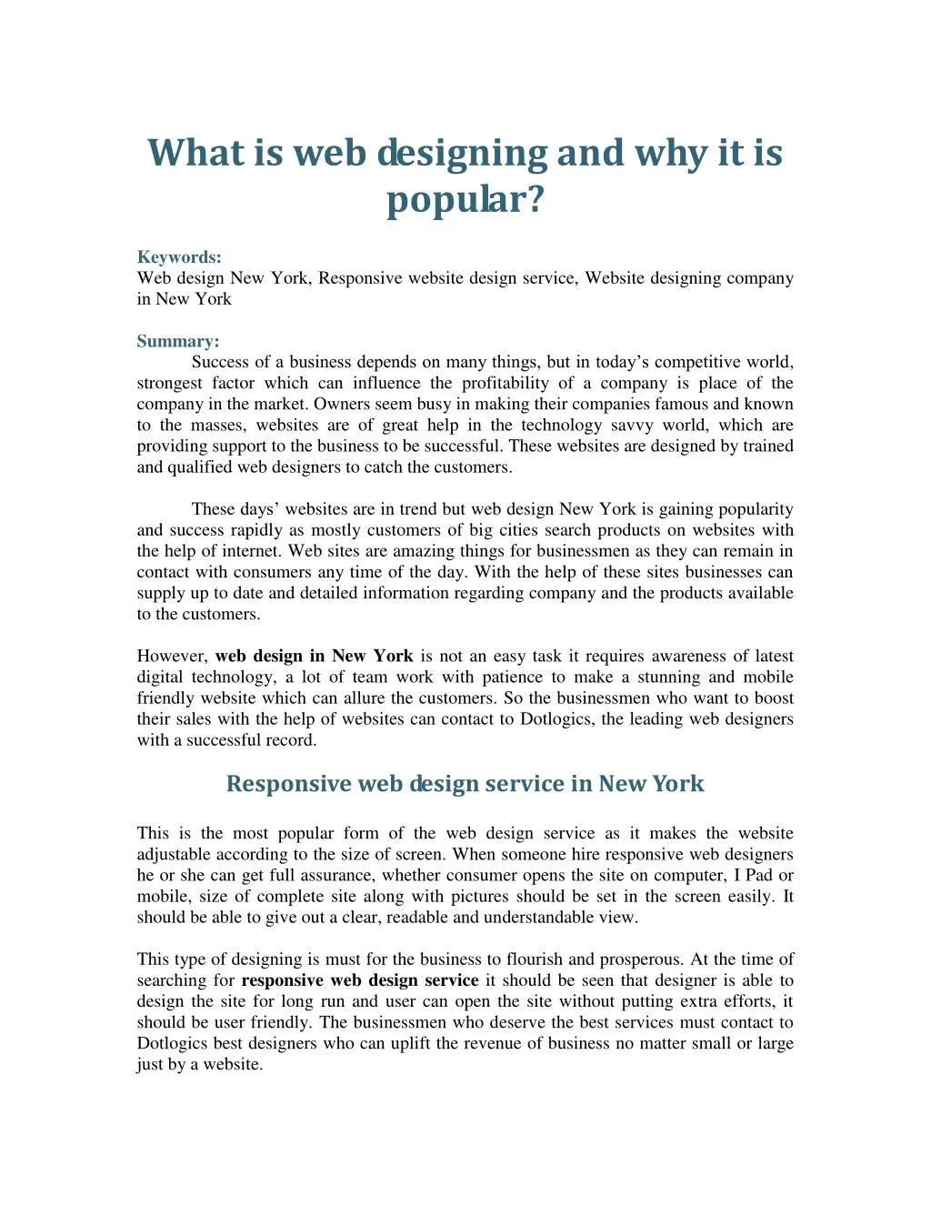 what is web designing and why it is popular
