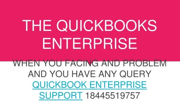 QuickBooks Enterprise - An introduction