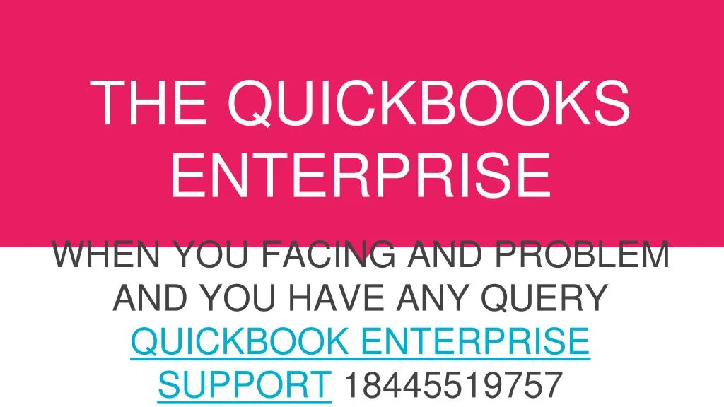 the quickbooks enterprise