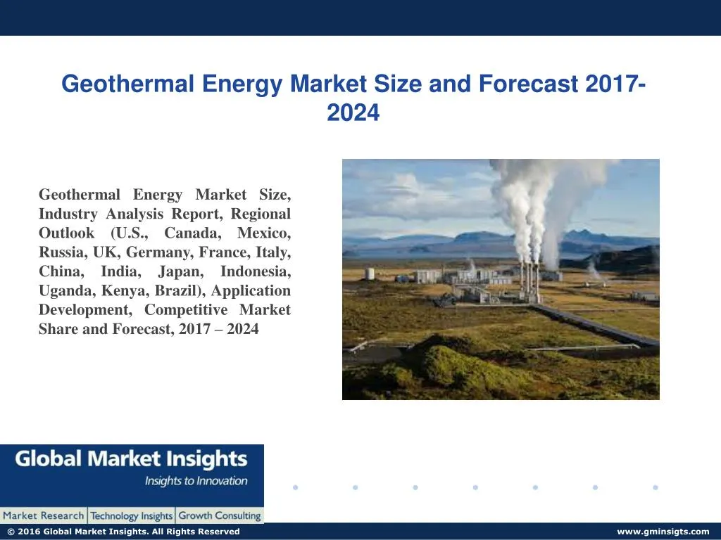 geothermal energy market size and forecast 2017