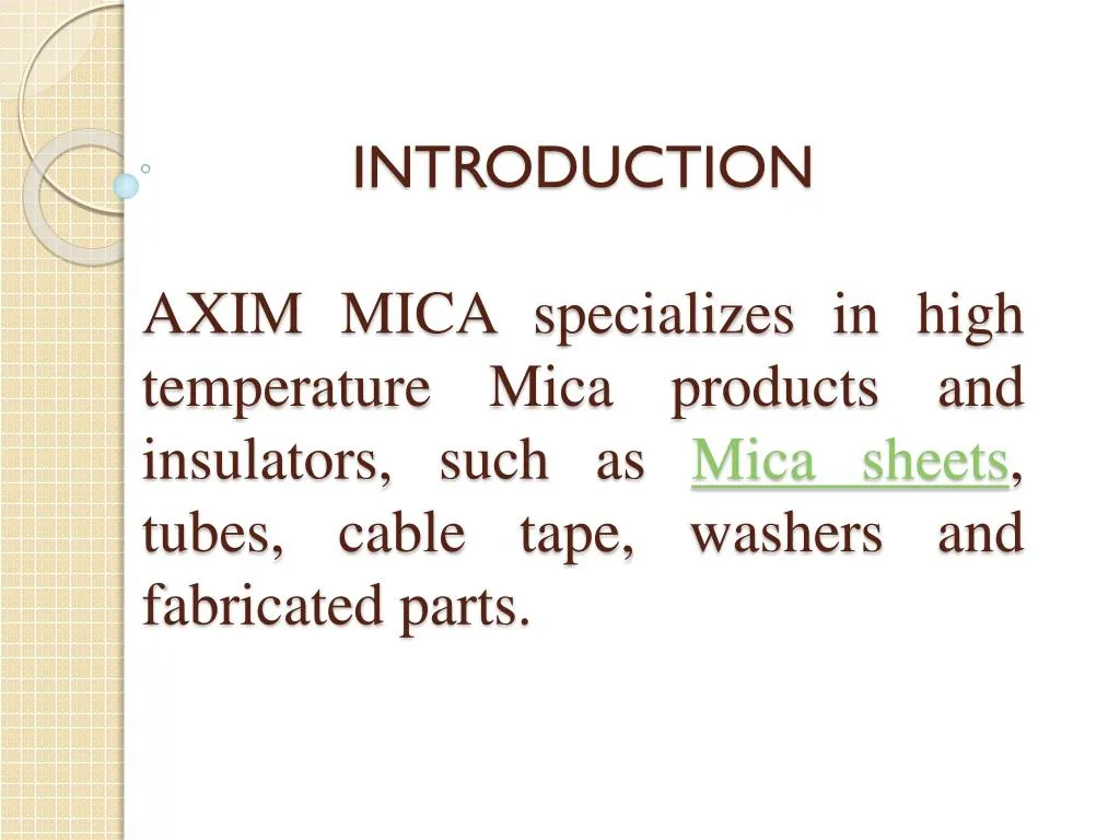 introduction axim mica specializes in high