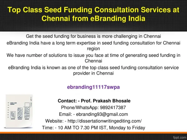 70 eBranding India Consultancy is the Best Way to Get an Seed Funding for Business in Chennai