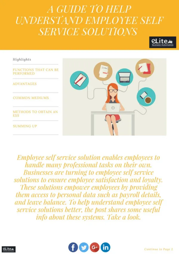 A Guide to Help Understand Employee Self Service Solutions