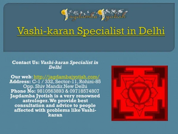 Vashikaran Specialist in Delhi-Best Astrologer
