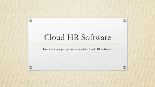 cloud HR software