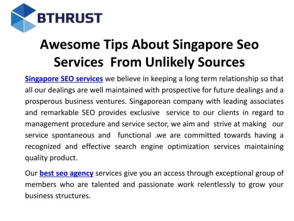Awesome tips about singapore seo services  from unlikely sources