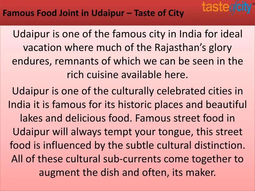 famous food joint in udaipur taste of city