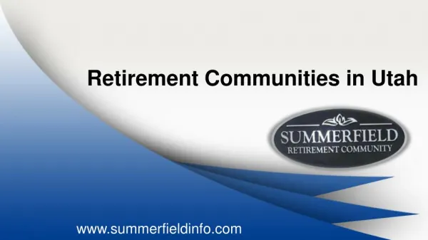 Retirement Communities In Utah | Senior Living Utah