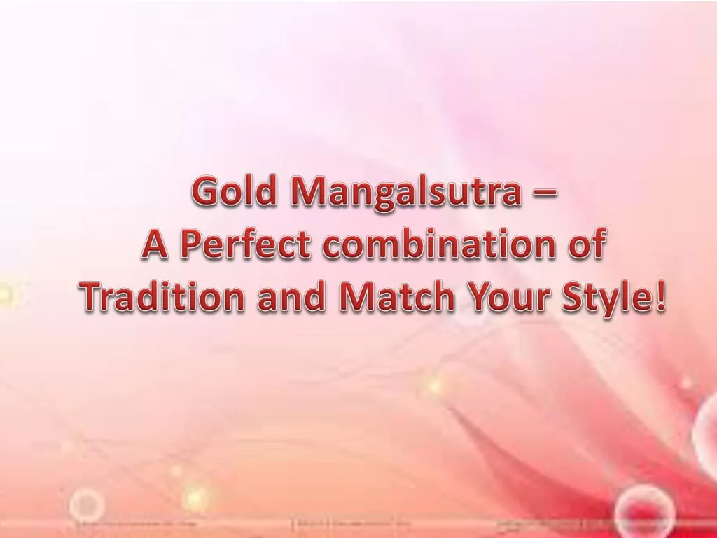 gold mangalsutra a perfect combination of tradition and match your style